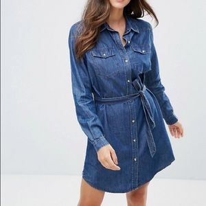 French Connection Western Denim Shirt Dress 🌼